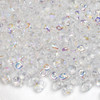 Matubo Czech Glass Superduo 2.5x5mm Seed Beads - Crystal AB, #0500030-28701-TB, approx. 22 gram tube