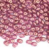 Matubo Czech Glass Superduo 2.5x5mm Seed Beads - Halo Persian Pink, #0500030-29259-TB, approx. 22 gram tube