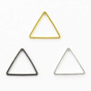 Cherry Tree Beads Coated Gun Metal Plated Brass 13x15mm Triangle Link - 6 per bag - ES7259gmc