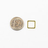 Cherry Tree Beads Plated Brass 10mm Square Links - 6 per bag - ES7594 