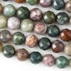 Fancy Jasper 10mm Faceted Round Beads - approx. 8 inch strand, Set B