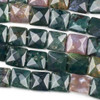Cherry Tree Beads Fancy Jasper 10mm Faceted Square Beads - approx. 8 inch strand, Set B 