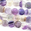 Cherry Tree Beads Fluorite  10mm Coin Beads - approx. 8 inch strand, Set A 