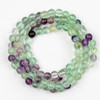 Cherry Tree Beads Rainbow Fluorite 6mm Mala Round Beads - 115 beads per strand 