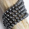 Cherry Tree Beads Hematite 8mm Round Beads - 15 inch strand 