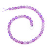 Imitation Glass Moonstone 8mm Matte Purple Round Beads - 15 inch strand