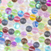 Imitation Glass Moonstone 8mm Matte Rainbow Mix Round Beads - 15 inch strand