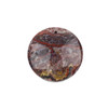 Mexican Laguna Lace Agate 40mm Top Front to Back Drilled Coin Pendant with a Flat Back - 1 per bag