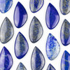 Lapis 25x50mm Free Form Pendant - 1 per bag