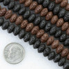 Cherry Tree Beads Waxed Lava 5x8mm Rondelle Beads - 8 inch strand 