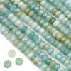 Faceted Large Hole Amazonite 5x8mm Rondelle Beads with a 2.5mm Drilled Hole - approx. 8 inch strand