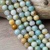 Cherry Tree Beads Large Hole Multicolor Amazonite 8mm Round Beads with 2.5mm Drilled Hole - approx. 8 inch strand 