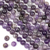 Large Hole Dogtooth Amethyst 8mm Round Beads with 2.5mm Drilled Hole - approx. 8 inch strand