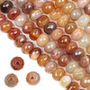 Faceted Large Hole Multicolor Carnelian 8x12mm Rondelle Beads with a 2.5mm Drilled Hole - approx. 8 inch strand