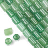 Large Hole Green Aventurine 10x14mm Barrel Beads with 2.5mm Drilled Hole - approx. 8 inch strand