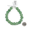Large Hole Green Aventurine 12mm Round Beads with 4mm Drilled Hole - approx. 8 inch strand