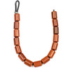 Large Hole Goldstone 10x14mm Barrel Beads with 2.5mm Drilled Hole - approx. 8 inch strand