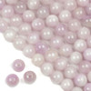 Large Hole Kunzite 10mm Round Beads with a 2.5mm Drilled Hole - approx. 8 inch strand