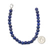 Large Hole Lapis 8mm Round Beads with a 2.5mm Drilled Hole - approx. 8 inch strand