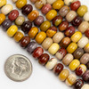Cherry Tree Beads Large Hole Mookaite 5x8mm Rondelle with 2.5mm Drilled Hole - approx. 8 inch strand 