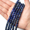 Cherry Tree Beads Faceted Large Hole Sodalite 8mm Round Beads with a 2.5mm Drilled Hole - approx. 8 inch strand 