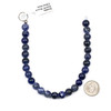 Large Hole Sodalite 8mm Round Beads with 2.5mm Drilled Hole - approx. 8 inch strand