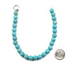Large Hole Turquoise Howlite 8mm Round with 2.5mm Drilled Hole - approx. 8 inch strand