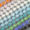 bold colorful coin beads for jewelry making in coin shape