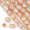 Large Hole Fresh Water Pearl 11-12mm Peach Baroque Pearl with a 2mm Large Hole - approx. 8 inch strand