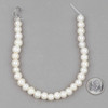 Cherry Tree Beads Large Hole Freshwater Pearl 8-9mm White Potato Pearl with a 2-2.5mm Large Hole - approx. 8 inch strand 