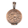 Vintage Copper 27mm Locket with a Flower Pattern - 1 per bag