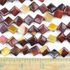 Mookaite 10mm Diagonal Drilled Square  Beads - approx. 8 inch strand, Set A