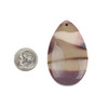 Multicolor Mookaite 30x50mm Top Front to Back Drilled Teardrop Pendant with a Flat Back - 1 per bag