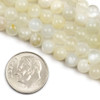 Cherry Tree Beads White Moonstone 5-6mm Rounds - 15.5 inch strand 