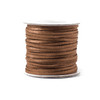 Chocolate Brown with Glitter Microsuede 1.5mm Thick, 2mm Wide Flat Cord - 100 yard spool