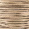 Tan Brown with Glitter Microsuede 1.5mm Thick, 2mm Wide Flat Cord - 100 yard spool