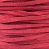 Red Microsuede 1.5mm Thick, 2mm Wide Flat Cord - 25 yard spool