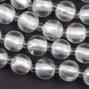 Handmade Lampwork Glass 12mm Clear Round Beads with a Silver Foil Center