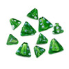 Cherry Tree Beads Handmade Lampwork Glass Christmas Strand approx. 15x18mm and 21x24mm Green Triangle/Christmas Trees with Snow 