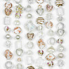 Mixed Handmade Lampwork Glass Strand - White and Clear Mix