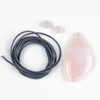 Cherry Tree Beads Rose Quartz Free Form Pendant Necklace Kit - nkit-06 