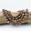 varied patterns and earthy colored round beads