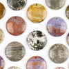 Cherry Tree Beads Ocean Jasper 40mm Top Front to Back Drilled Coin Pendant with a Flat Back - 1 per bag 
