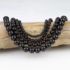 round black gemstone beads for necklaces, bracelets, earrings, and other jewelry designs