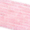 Rose Quartz 6mm Faceted Round Beads - 15 inch strand