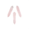 Rose Quartz 8x40mm Hexagonal Double Point Pendant - 1 per bag