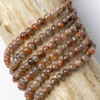 Cherry Tree Beads Red Rutilated Quartz 4mm Round Beads - 15 inch strand 