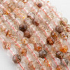 genuine quartz filled with striking red rutile inclusions