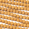 Rudraksha 8mm Brown Round Beads - 16 inch strand