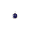 Cherry Tree Beads Sapphire 7x10mm Faceted Tiny Coin Drop with Sterling Silver Bezel and Loop - 1 per bag 
